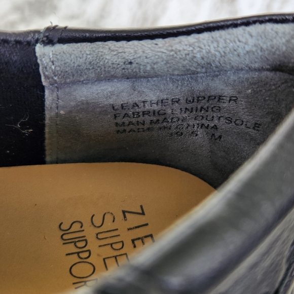 Ziera "Allsorts" Super Support Black Leather Sneaker Shoes | Women's Size 39.5 - Picture 9 of 12